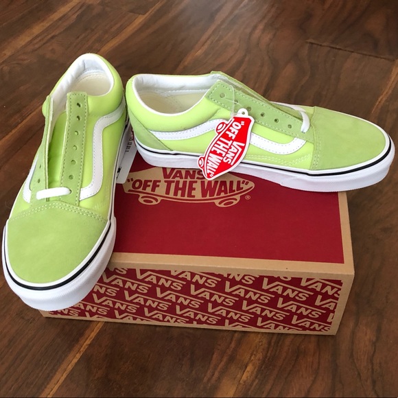 bright green vans old skool